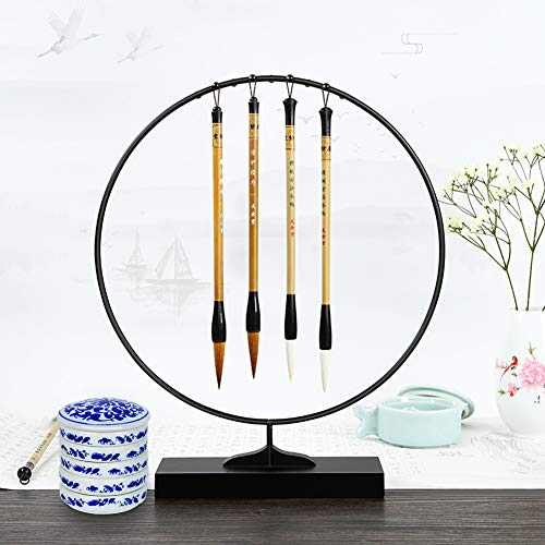 Fitlyiee 5-Tier Round Porcelain Watercolor Palette Tray with Flower Design