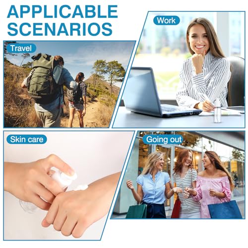 Travel Pump Bottles 50ml Refillable Lotion Dispenser (2-Pack)