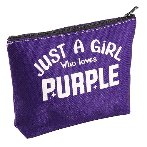 BWKTOP Purple Fans Cosmetic Makeup Bag - Purple Lovers Gift - Zipper Pouch Bag - Merchandise