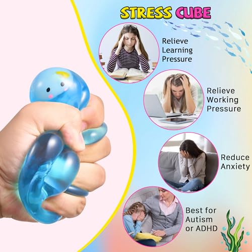 Glow in the Dark Stress Cube Fidget Toy - Sensory Stress Relief