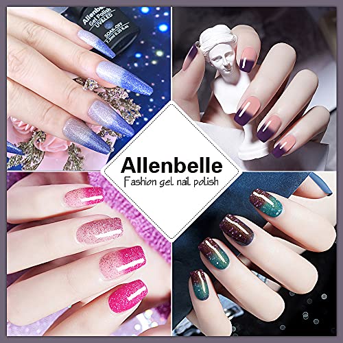 Allenbelle Color Changing Gel Nail Polish Gift Set Color Changing Gel Polish Set Mood Soak Off Uv Led Color Changing Gel Nail Polish 001