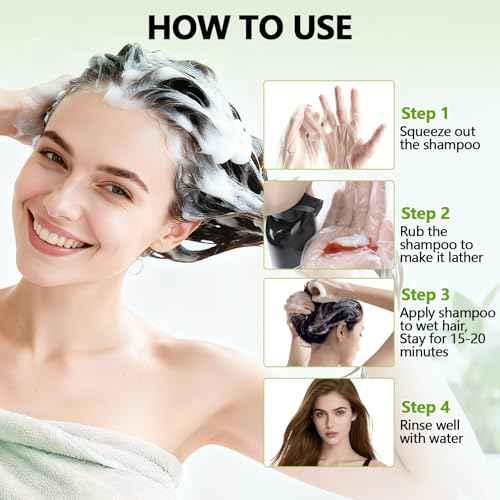 Light Brown Hair Dye Shampoo for Women & Men, 15 Min Gray Coverage, 3 in 1 Semi-Permanent Color with Natural Herbal Ingredients, Lasts 60 Days