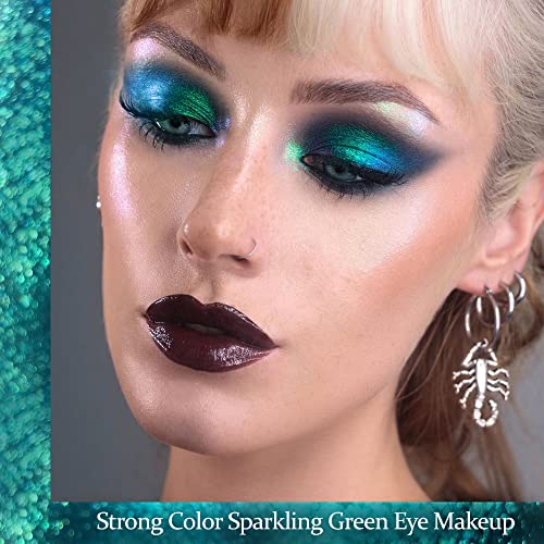 Afflano Multichrome Green Eyeshadow – Color-Changing Shimmer