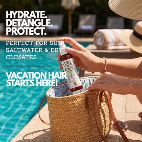 Yarok Feed Your Ends Leave-In Conditioner Spray - Organic Heat Protectant & Detangler 2oz