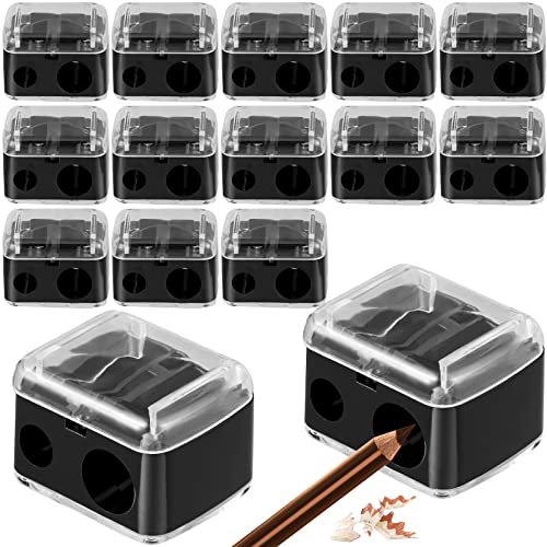 Dual Makeup Pencil Sharpeners - 15 Pack Eyeliner & Lip Liner Sharpeners
