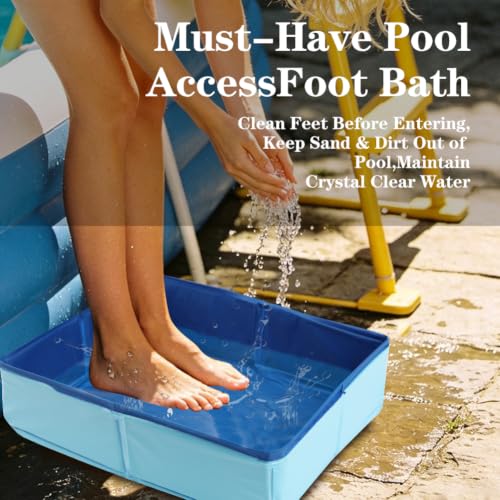 Collapsible Pool Foot Bath Basin for Above Ground Pool - Rinse & Clean Feet