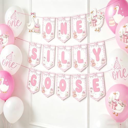 One Silly Goose 1st Birthday Decoration Set - 49 Pieces