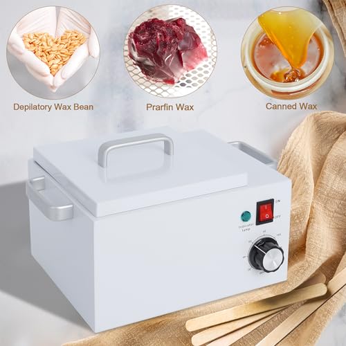 Upgrade Large Wax Warmer for Professional Hair Removal - Single Melter Heater Machine with Non-stick Pot, Facial, Body and SPA Use