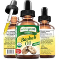 MYVIDAPURE Organic BAOBAB OIL Certified Organic 100% Natural Pure VIRGIN UNREFINED for Skin, Face, Hair, Lip and Nail Care (0.5 Fl Oz)
