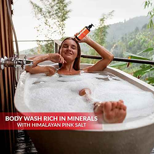 Natural Solution Body Wash 17 fl oz/Each, Revitalizes & Refreshing Your Skin, Formulated with Organic Blood Orange Extracts with Himalayan Pink Salt ? Pack of 6
