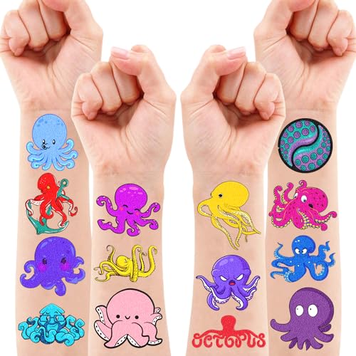 100 PCS Octopus Temporary Tattoos - Ocean Party Favors