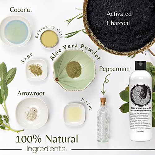 Natural Black Soap with Aloe for Face & Body | Paraben Free