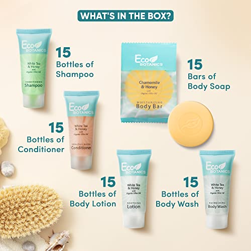 Travel Size 75 Count Hotel Toiletry Set - Paraben Free with Aloe