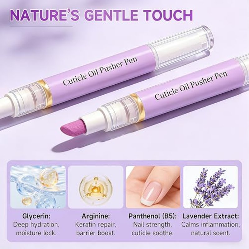 2-in-1 Cuticle Oil Pen with Ceramic Tip - No Leak Travel Size