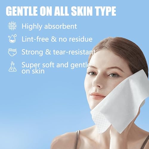 Disposable Face Towels 10"¡¿12" Makeup Remover and Clean Soft and Thick Dry Wipes Facial Tissue XL Towelettes 600 Count