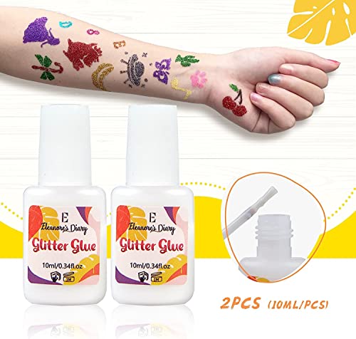 Glitter Tattoo Body Glue - 2x10ml Odourless Non-Toxic
