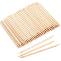600 Pcs Wooden Cuticle Sticks - Double Sided Orange Wood Nail Sticks (4.5 in)