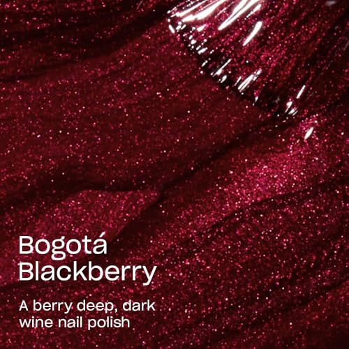 OPI Bogotá Blackberry Nail Lacquer - Opaque Dark Red Pearl, Long-Lasting Polish