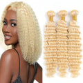 #613 Blonde Deep Wave Human Hair Bundles 12-16 Inch