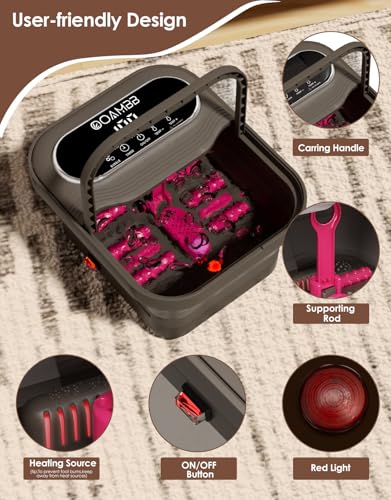 Collapsible Foot Spa with Heat, Bubbles & Touch Control