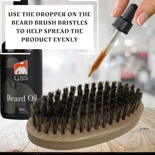 G.B.S Men¡¯s Beard Oil with Glass Dropper - Natural Conditioning Oil for Softening & Moisturizing (1 oz)