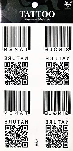 Waterproof QR Code Temporary Tattoos - 2 Sheets