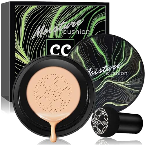 Air Cushion CC Cream Foundation with Mushroom Sponge Puff