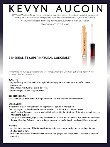 Kevyn Aucoin The Etherealist Super Natural Concealer, EC 06 (Medium) shade: Weightless corrector, multi-use and highlights. Makeup artist go to that blurs imperfections for a flawless finish.