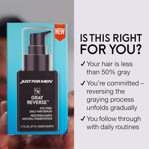 Just for Men Gray Reverse Daily Hair Serum, 1.7oz