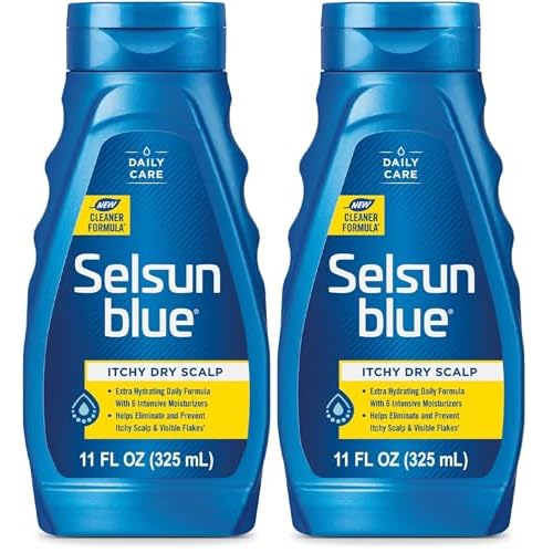Selsun Blue Shampoo, 11 fl. oz., Itchy Dry Scalp | Anti-Dandruff | Extra-Hydrating Formula | Pyrithione Zinc 1% | Pack of 2