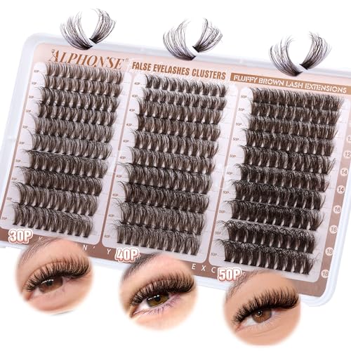 ALPHONSE Lash Clusters FLuffy Cluster Eyelash Extensions Volume Individual Lashes Clusters DIY Lash Extensions for Beginners Pestañas Pelo a Pelo