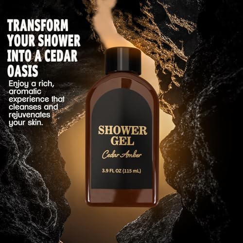 Cedar & Sandal 6-Pc Men's Grooming Gift Set with Shampoo & Body Wash