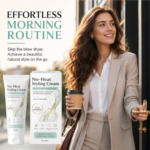 Air Dry Styling Cream for Wavy Curly Hair | No-Heat Texturizer