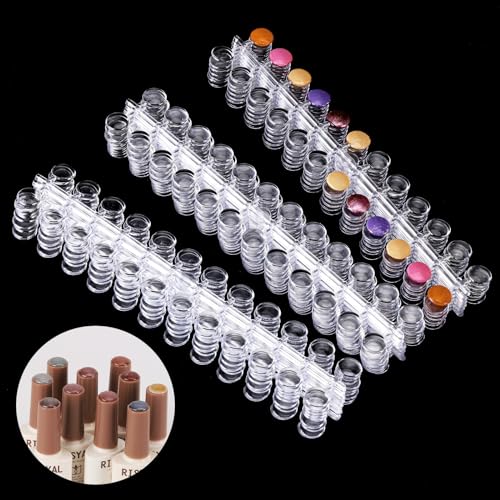 720 Pcs Nail Polish Swatch Dots Round False Nail Display Tips Transparent Nail Art Color Display Chart with Adhesive Sticker for Nail Polish Training Practicing