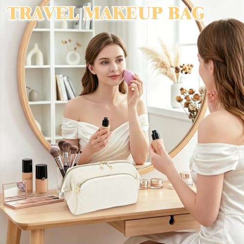 Fammart Waterproof Travel Makeup Bag - Extra-Large Organizer
