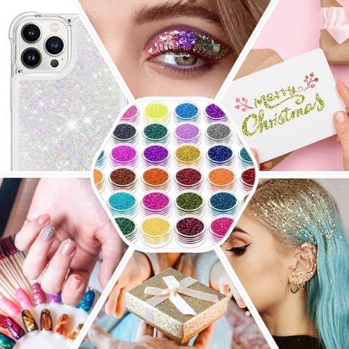 Temporary Glitter Tattoo Kit for Kids - 220 Stencils, 36 Colors