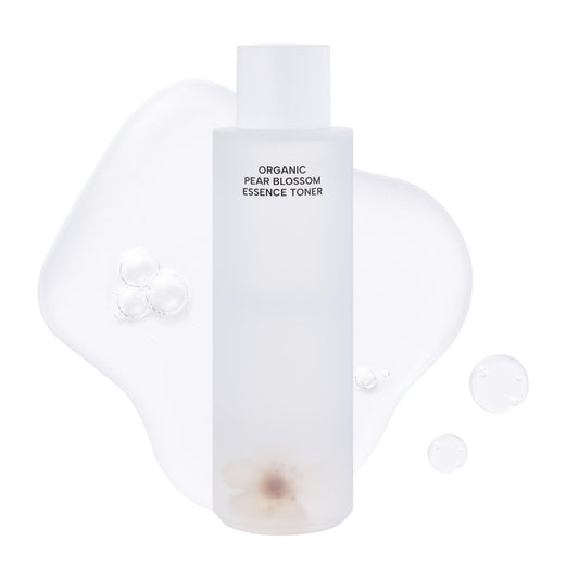 Whamisa Organic Pear Blossom Essence Toner, Fermented Postbiotic Formula for Radiant Skin, Facial Toner, Revitalizing, Hydrating, Moisturizing (160ml)