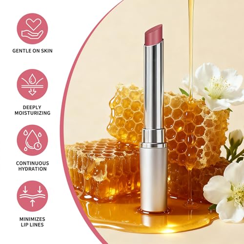 Honey Lip Tinted Lip Balm, Nourishing Hydrating Natural Color, Moisturizing Lip Care for Soft Lips for Daily Use, Enhances Lips with a Subtle Tint, Long Lasting, Lightweight (2PCS Pink, Large)
