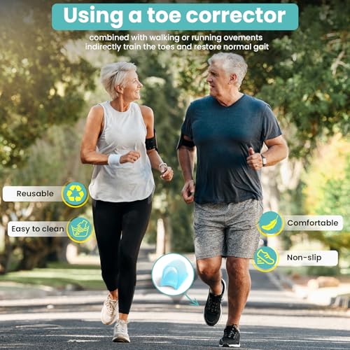 Hammer Toe Straightener Gel Splints for Men & Women - 8 Pcs, Reusable Toe Correctors