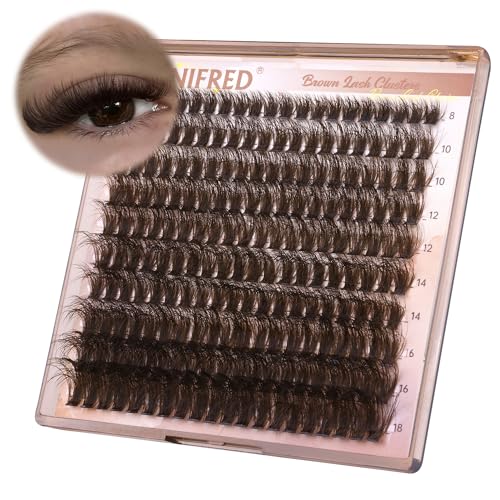 Brown Lash Clusters 8-18mm Volume Eyelash Extensions by Winifred