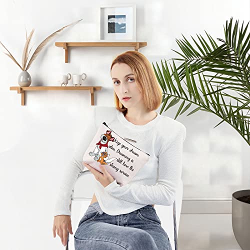 WZMPA Cat Cosmetic Bag Company Dog Fans Gift Keep Your Dream Alive Dreaming Is Still How The Strong Surive Makeup Bag For Movie Fans (strong surive)