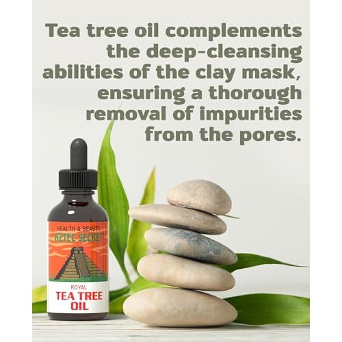 Aztec Secret - Indian Healing Clay 1 lb and Royal Tea Tree Oil 4 Oz Bundle