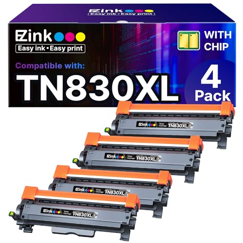 E-Z Ink TN830XL Toner Cartridge 4-Pack for Brother Printers