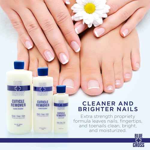 Cuticle Remover & Softener Liquid for Nails ? Blue Cross Professional Nail Care with Lanolin, Hydrating Treatment for Dry Cuticles & Hangnails, Made in USA, 8oz