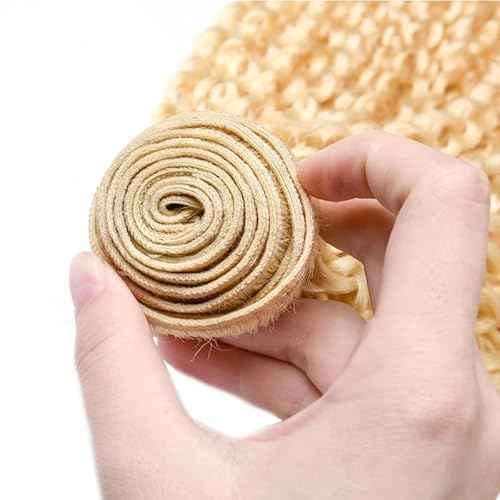 Blonde Curly Bundles 613 Honey Blonde Human Hair Bundles 14 16 18 Inch Brazilian Virgin Remy Hair Extensions 613 Kinky Curly Bundle Double Weft