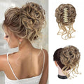 Messy Bun Hair Piece with Claw Clip - Light Brown Blonde