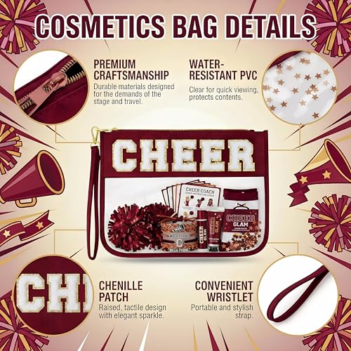 Cheer Makeup Bag with Chenille Letters | Cheerleader Gifts