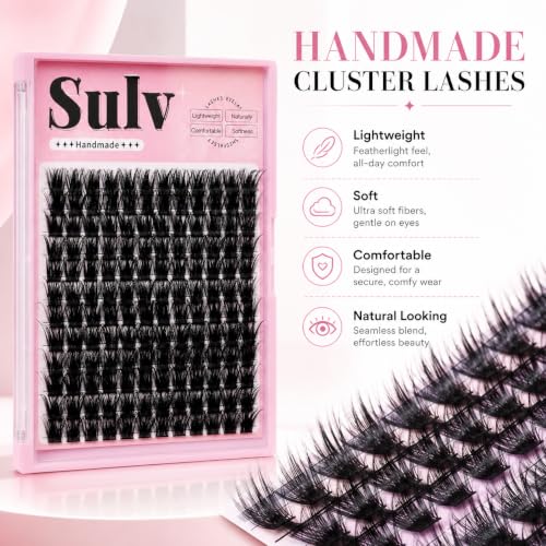 D Curl Lash Clusters 144 Pcs DIY Eyelash Extensions Black