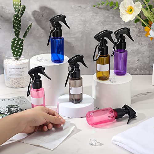 Roshtia 20 Pcs Mini Spray Bottles with Keychain - 2 oz Refillable