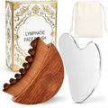EULOGIST Wooden Lymphatic Contour Face Brush & Gua Sha Set